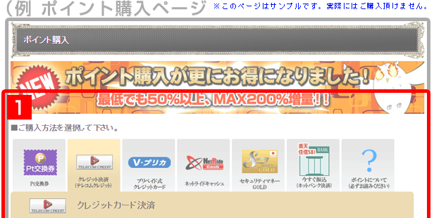 ポイント購入方法